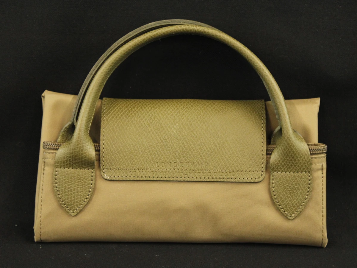 Longchamp Le Pliage, grote opvouwbare reis/weekendtas - kaki/olijfgroen