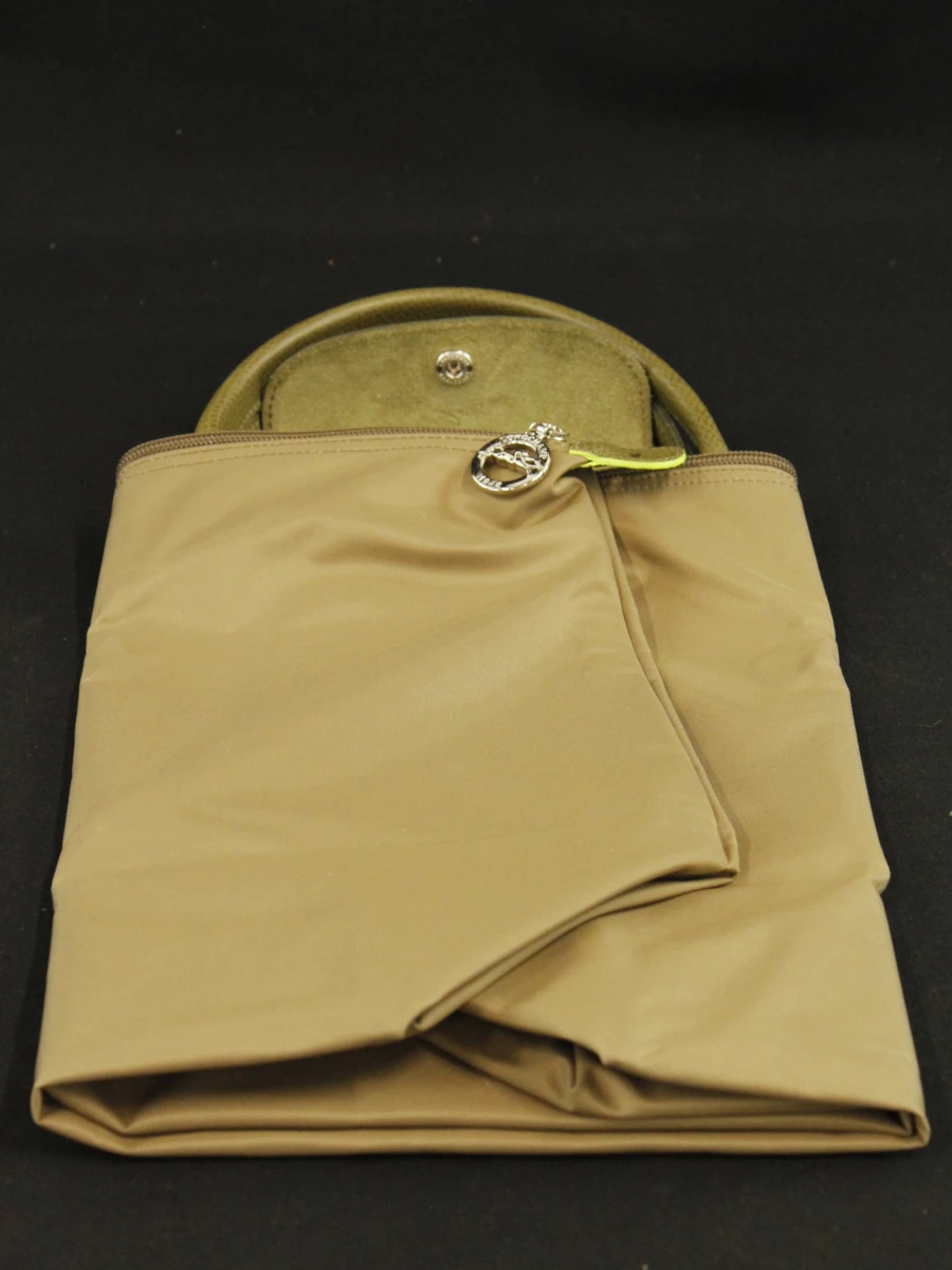 Longchamp Le Pliage, grote opvouwbare reis/weekendtas - kaki/olijfgroen