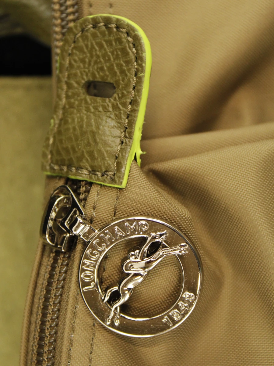 Longchamp Le Pliage, grote opvouwbare reis/weekendtas - kaki/olijfgroen