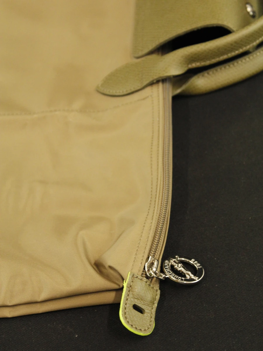 Longchamp Le Pliage, grote opvouwbare reis/weekendtas - kaki/olijfgroen