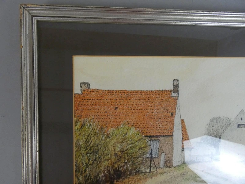 Ingekaderde Aquarel - Leo Van Cauwenbergh