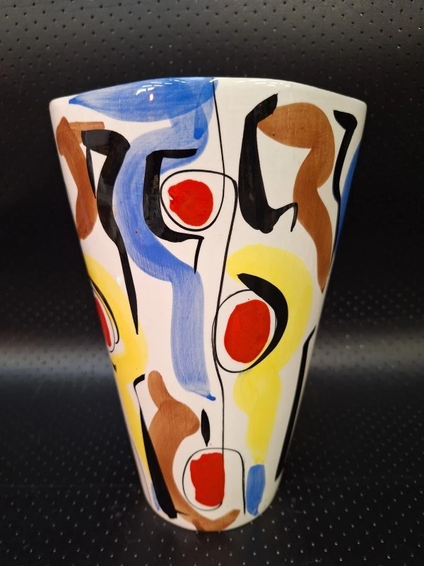 Italiaanse keramiekvaas met abstract decor - foto 3