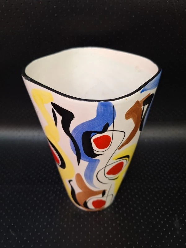 Italiaanse keramiekvaas met abstract decor - foto 4