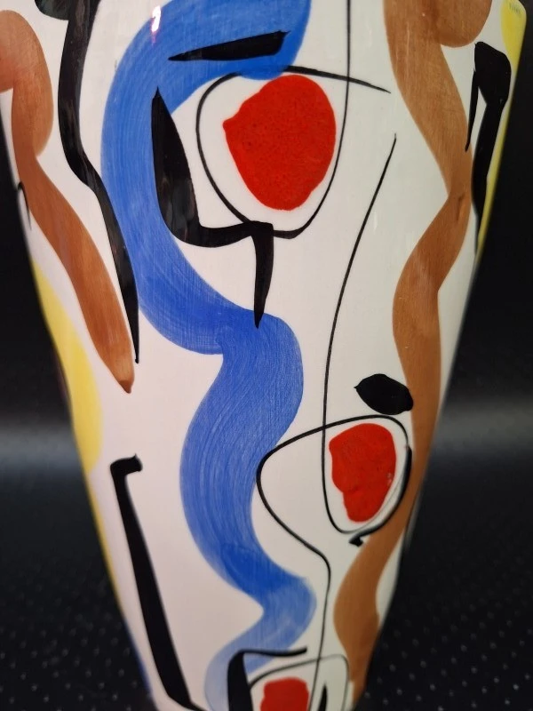Italiaanse keramiekvaas met abstract decor - foto 7
