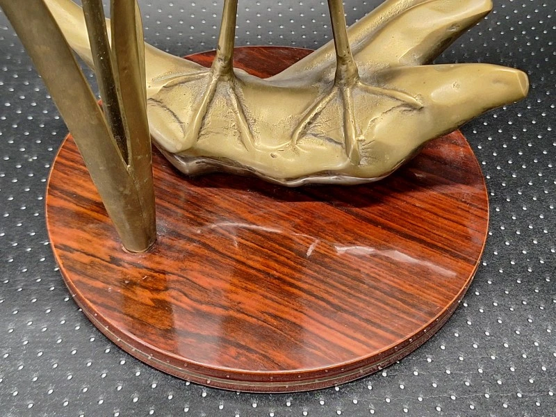 Messing beeld van een reiger in Hollywood Regency-stijl - foto 8