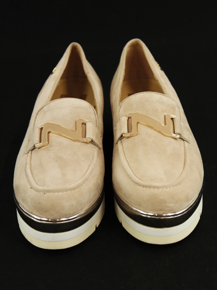 Nathan-Baume suède loafers met plateauzool - maat 39