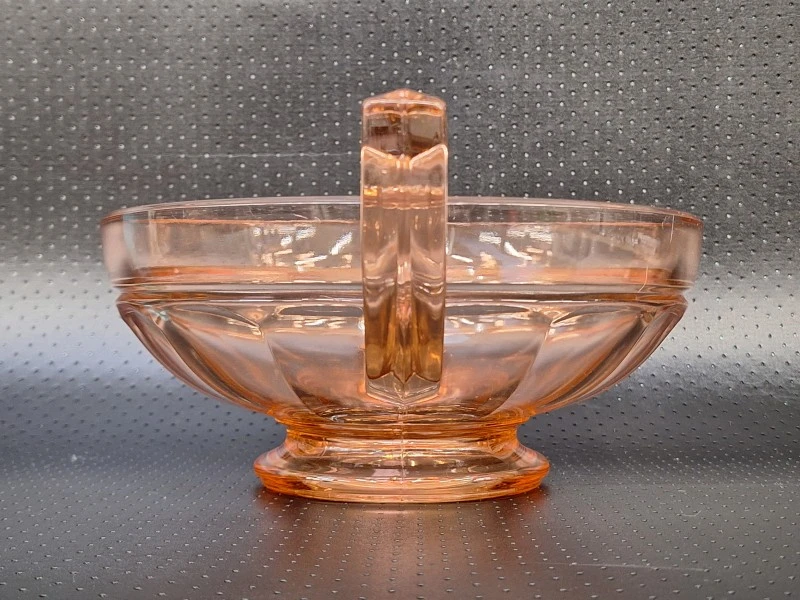 Art Deco “Coupe Noémie” schaal - Val Saint Lambert Luxval - Rosaline persglas (1935) - foto 3