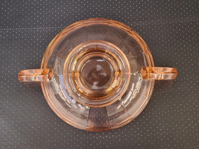 Art Deco “Coupe Noémie” schaal - Val Saint Lambert Luxval - Rosaline persglas (1935) - foto 10