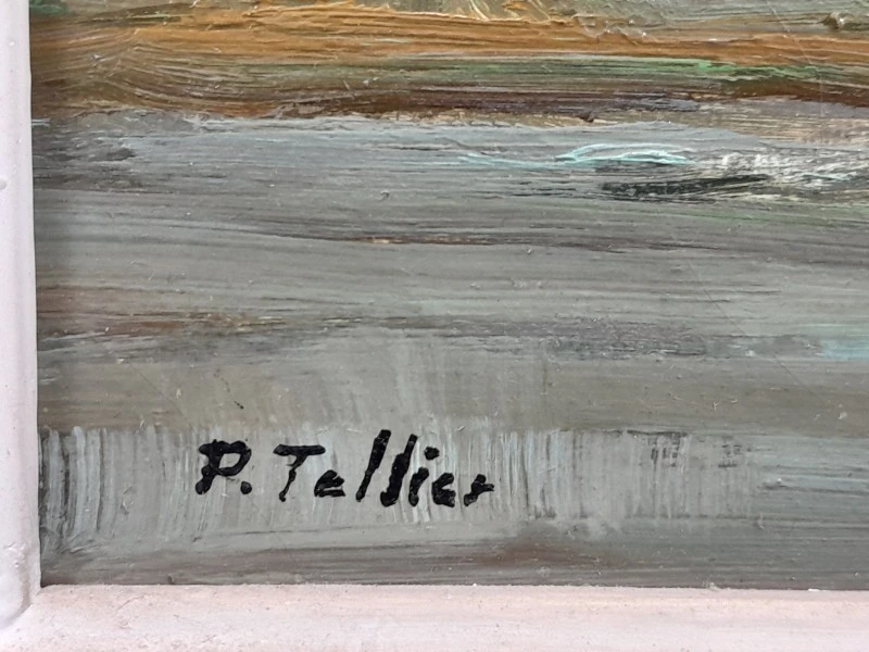 Schilderij "Kustsereniteit" een kust landschap - P. Tellier - foto 9