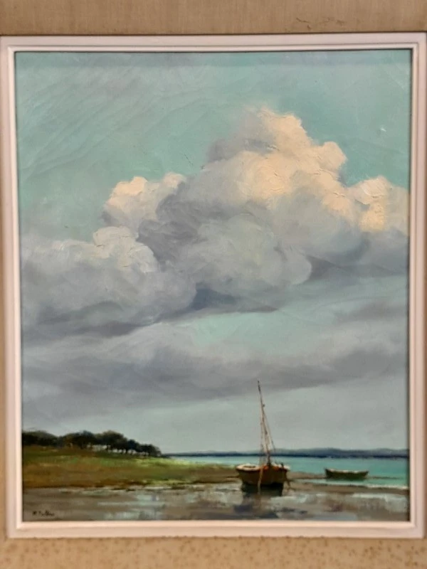 Schilderij "Kustsereniteit" een kust landschap - P. Tellier - foto 2
