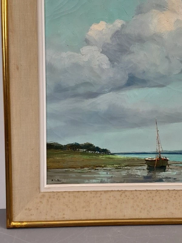 Schilderij "Kustsereniteit" een kust landschap - P. Tellier - foto 7
