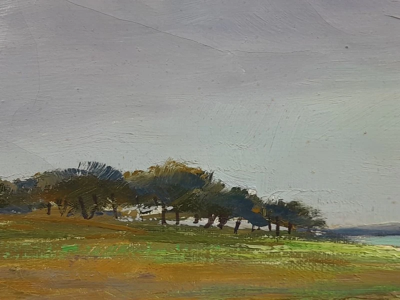 Schilderij "Kustsereniteit" een kust landschap - P. Tellier - foto 4