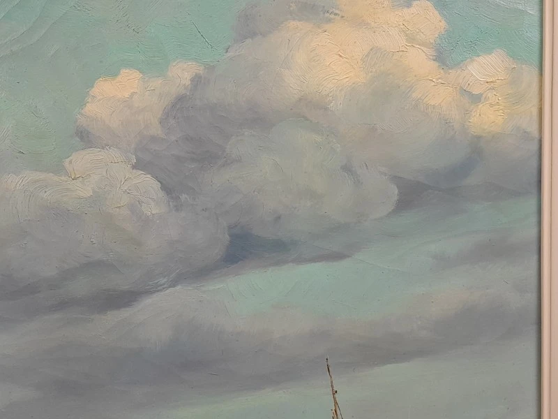 Schilderij "Kustsereniteit" een kust landschap - P. Tellier - foto 8
