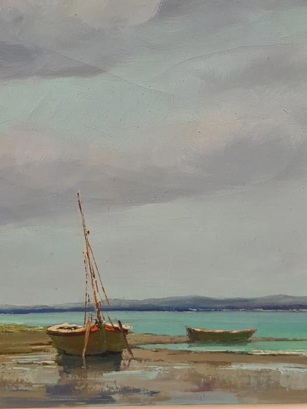 Schilderij "Kustsereniteit" een kust landschap - P. Tellier - foto 3