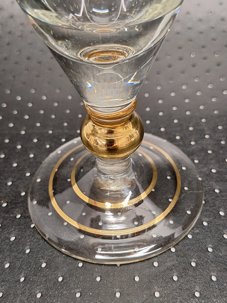 Vintage glazen karaafset met goudaccenten - foto 14
