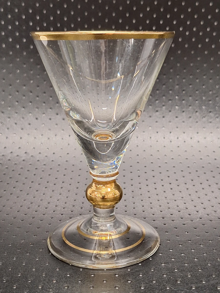 Vintage glazen karaafset met goudaccenten - foto 13