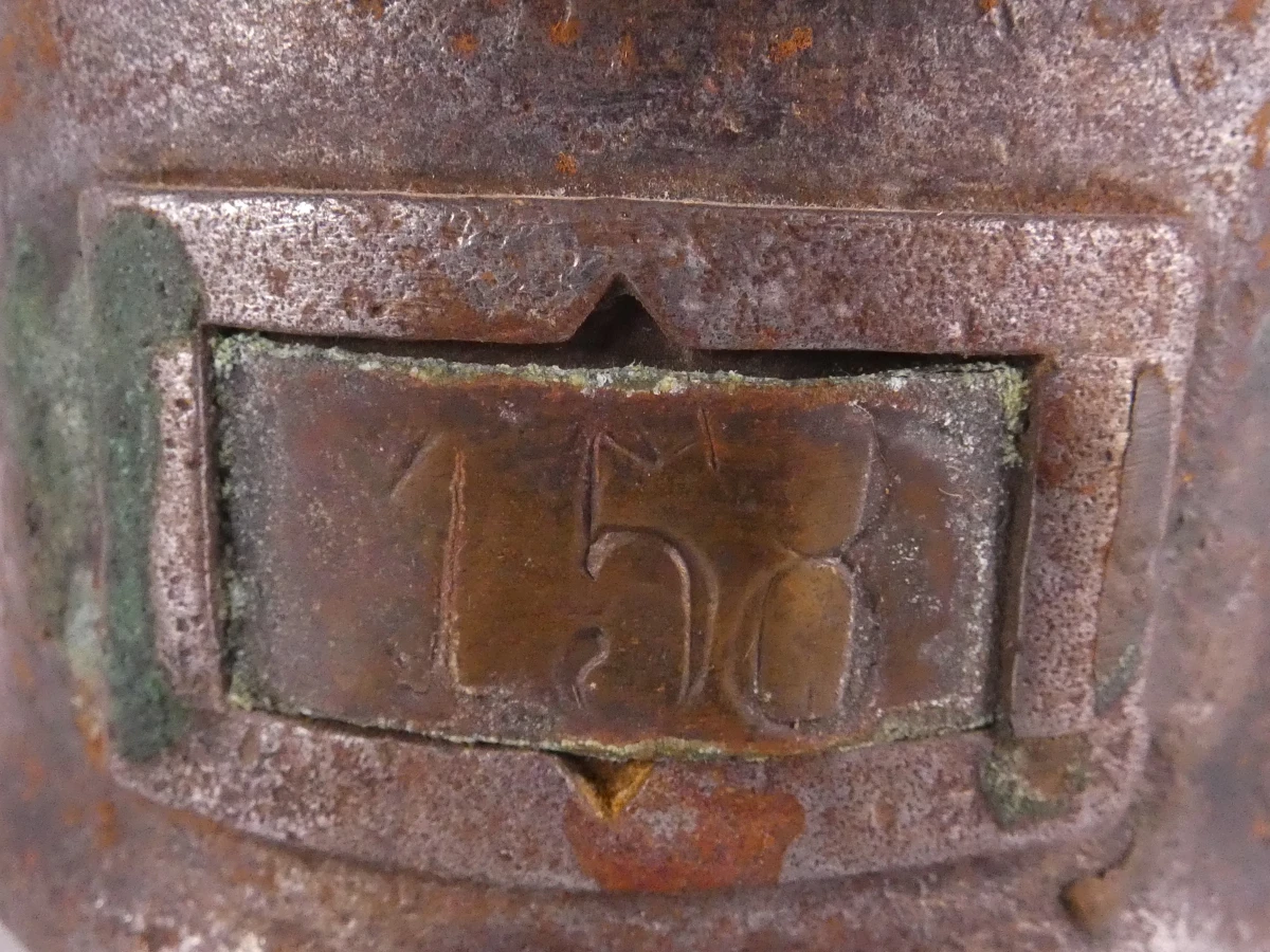 Vintage mijnwerkerslamp / carbidelamp – industrieel verzamelobject