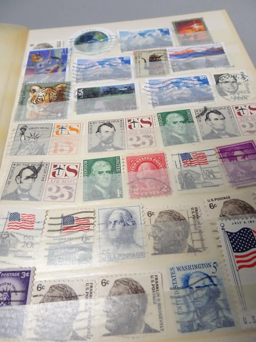Blauw A5 boekje postzegels USA