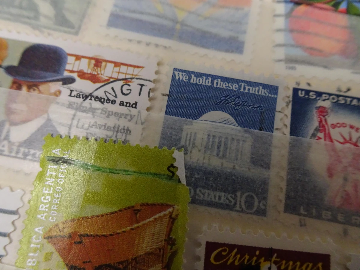 Blauw A5 boekje postzegels USA