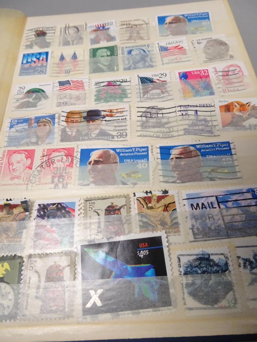 Blauw A5 boekje postzegels USA
