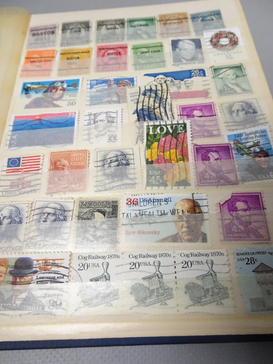 Blauw A5 boekje postzegels USA