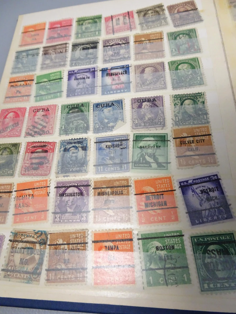 Blauw A5 boekje postzegels USA