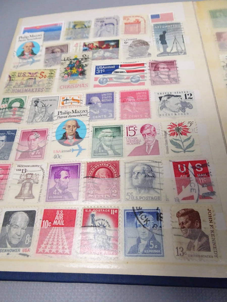 Blauw A5 boekje postzegels USA