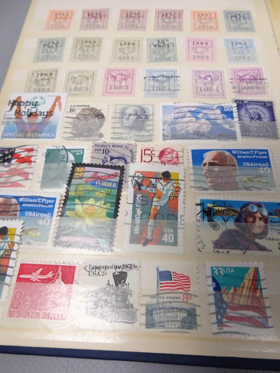 Blauw A5 boekje postzegels USA