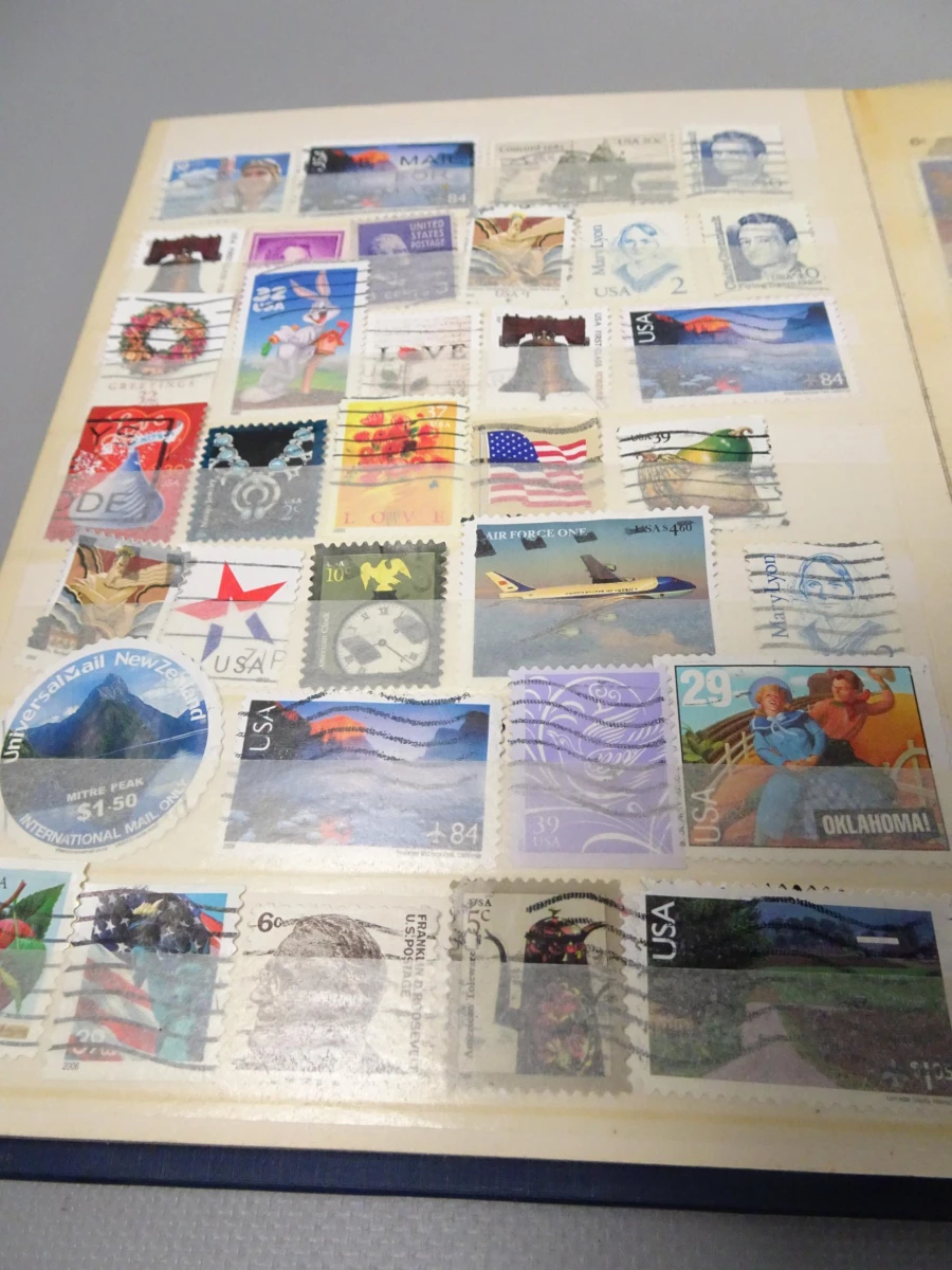 Blauw A5 boekje postzegels USA