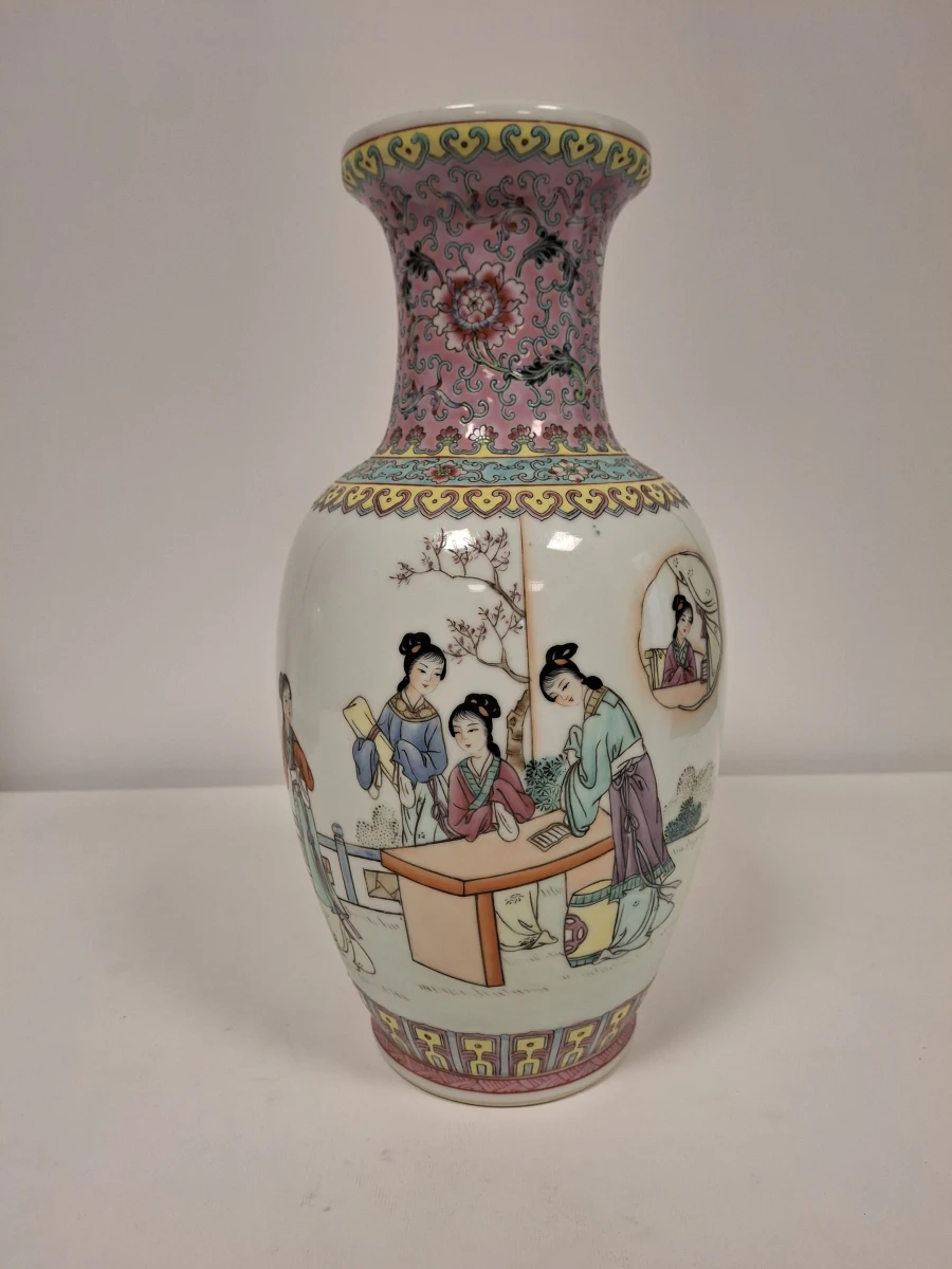 Set van 2 decoratieve Chinese vazen - foto 5