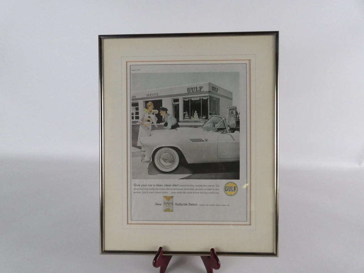 2 vintage ingelijste advertenties