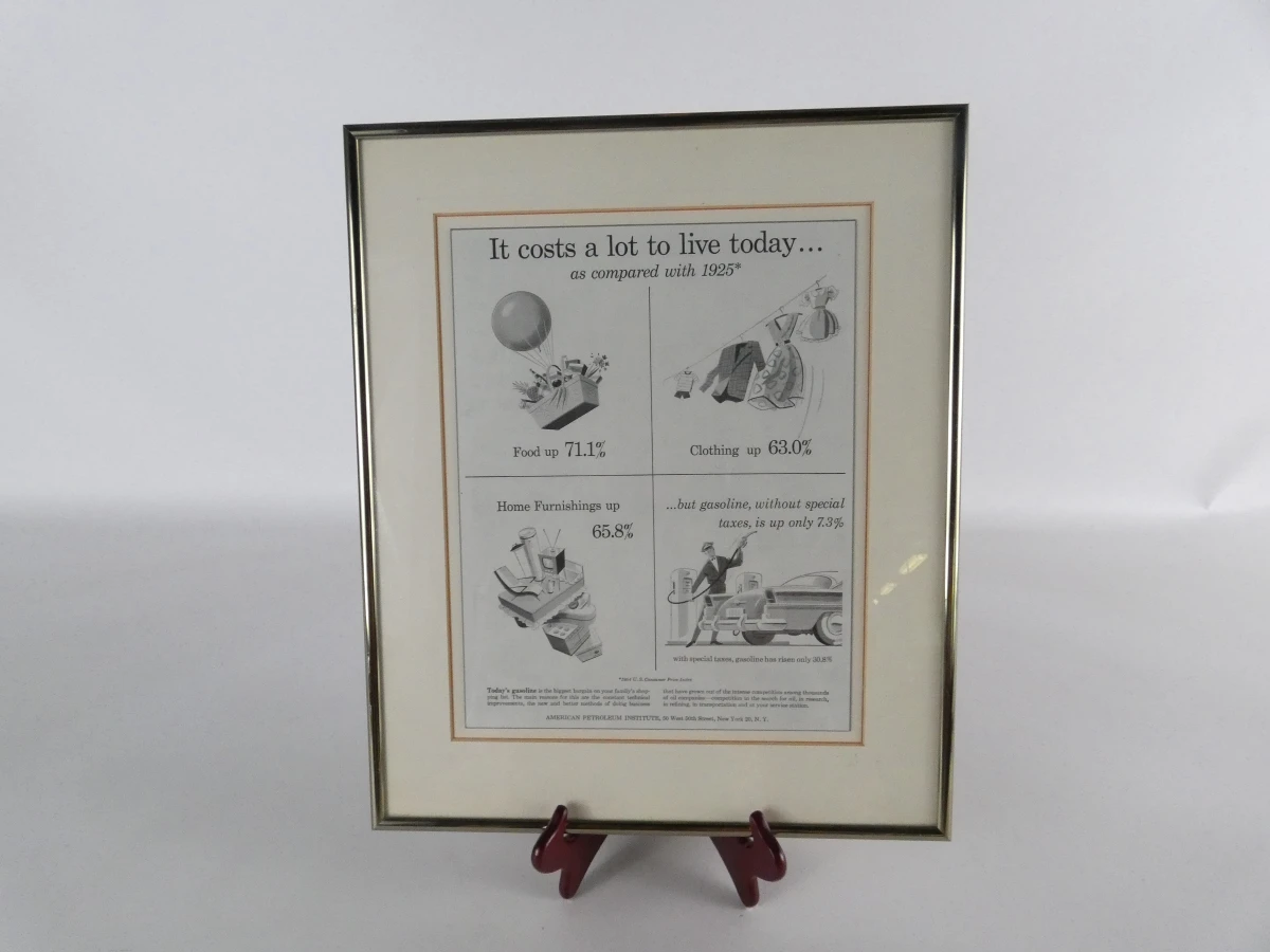 2 vintage ingelijste advertenties