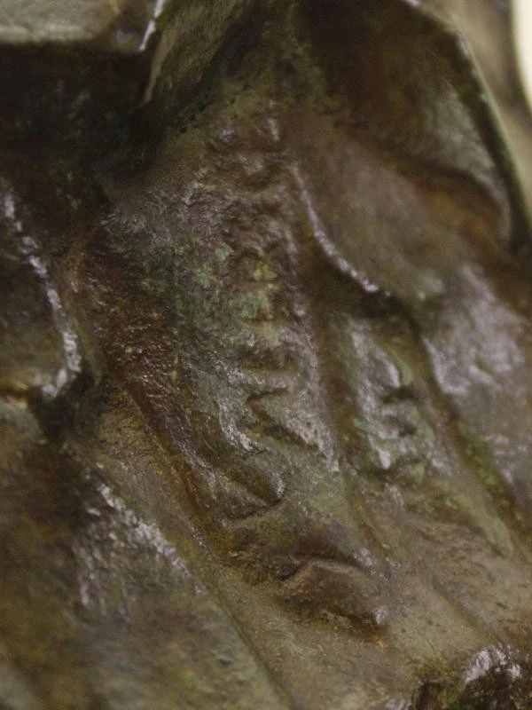 Kleine bronzen buste 'De Blinde' Gustaaf Van den Meersche (1891-1970)