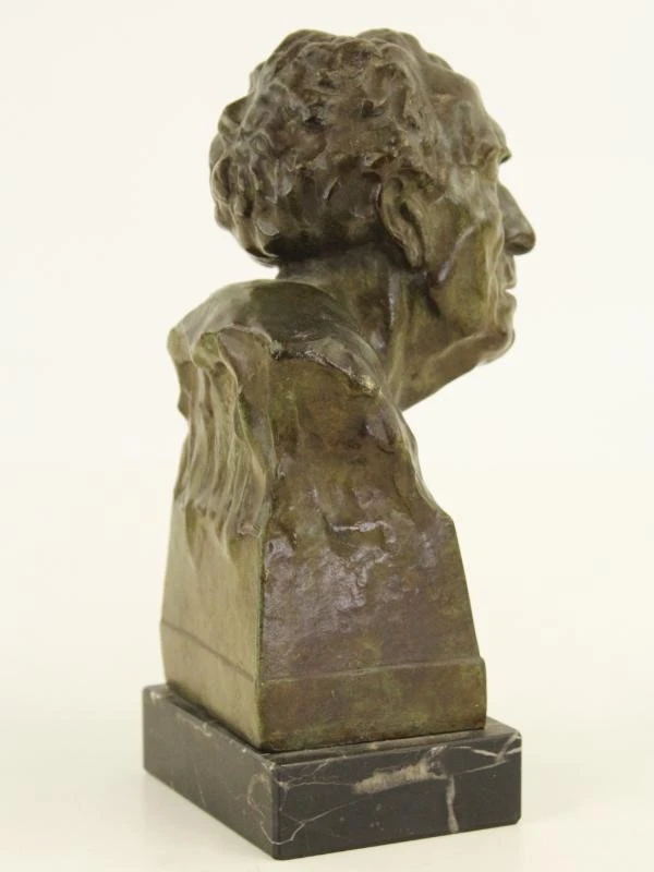 Kleine bronzen buste 'De Blinde' Gustaaf Van den Meersche (1891-1970)