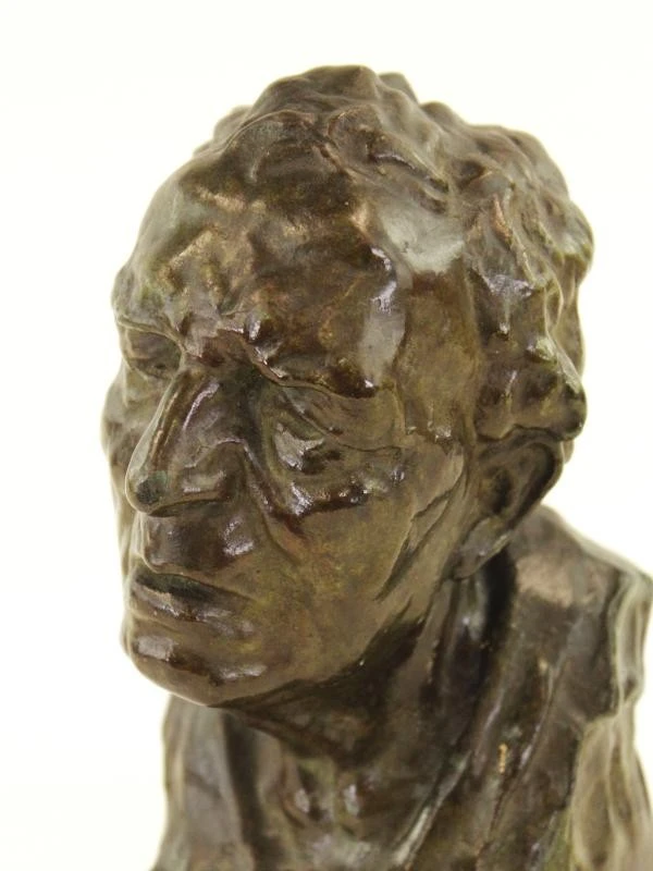 Kleine bronzen buste 'De Blinde' Gustaaf Van den Meersche (1891-1970)