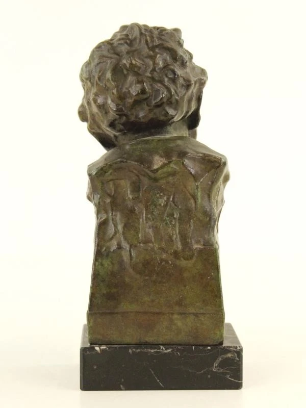 Kleine bronzen buste 'De Blinde' Gustaaf Van den Meersche (1891-1970)