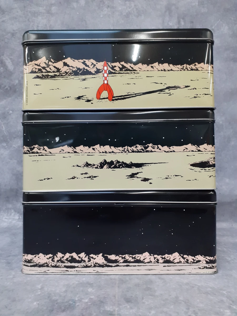 Strips: Raket naar de maan & Mannen op de maan + 8 blikken opbergdozen - foto 8
