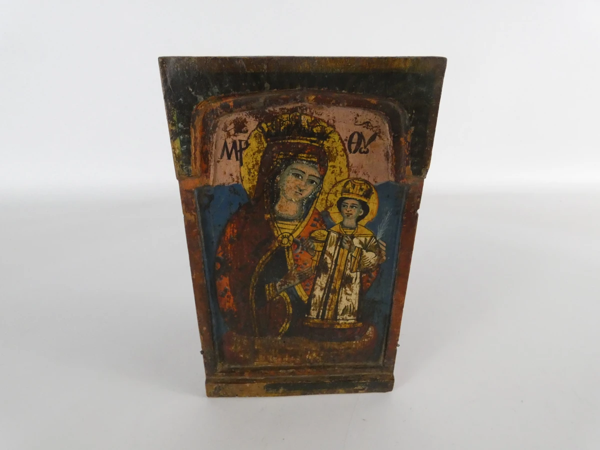 Set van 5 iconen in Byzantijnse stijl