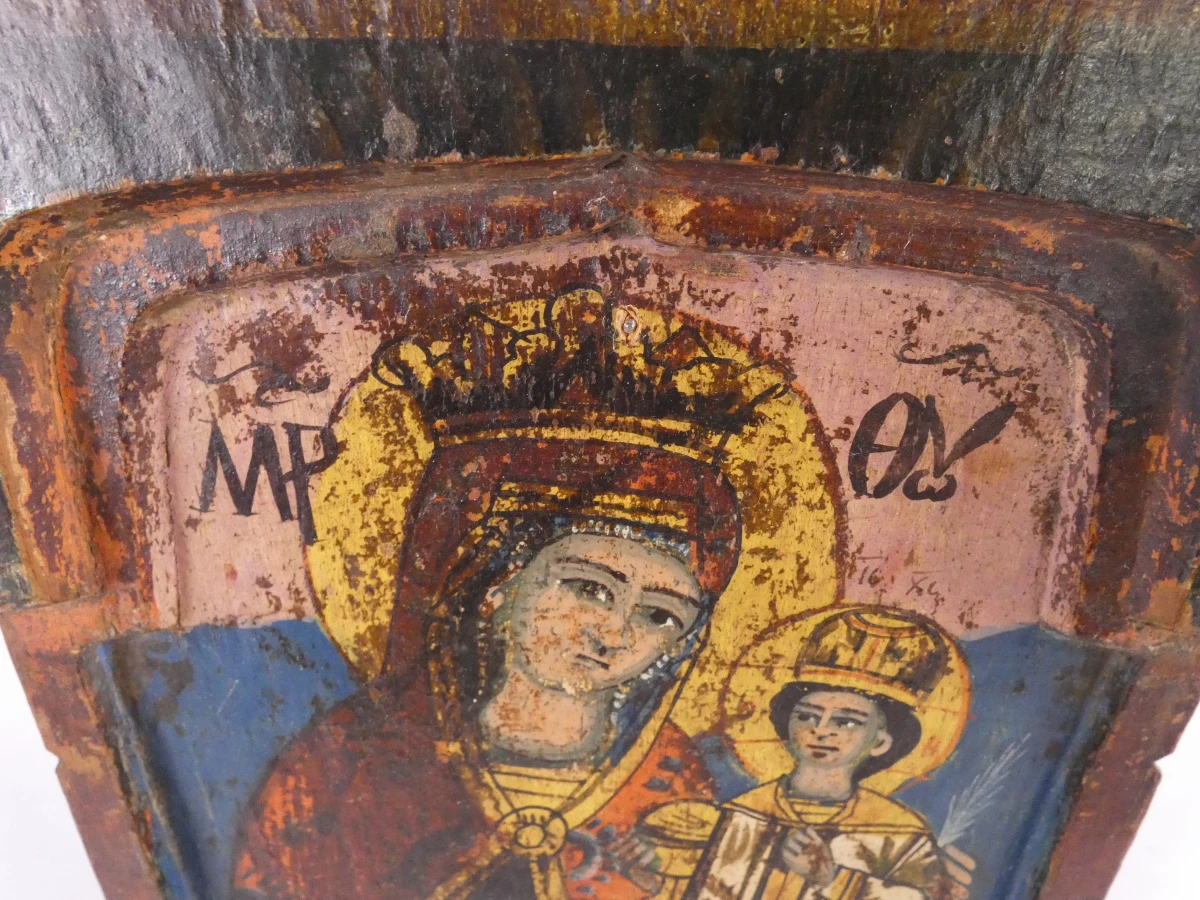 Set van 5 iconen in Byzantijnse stijl