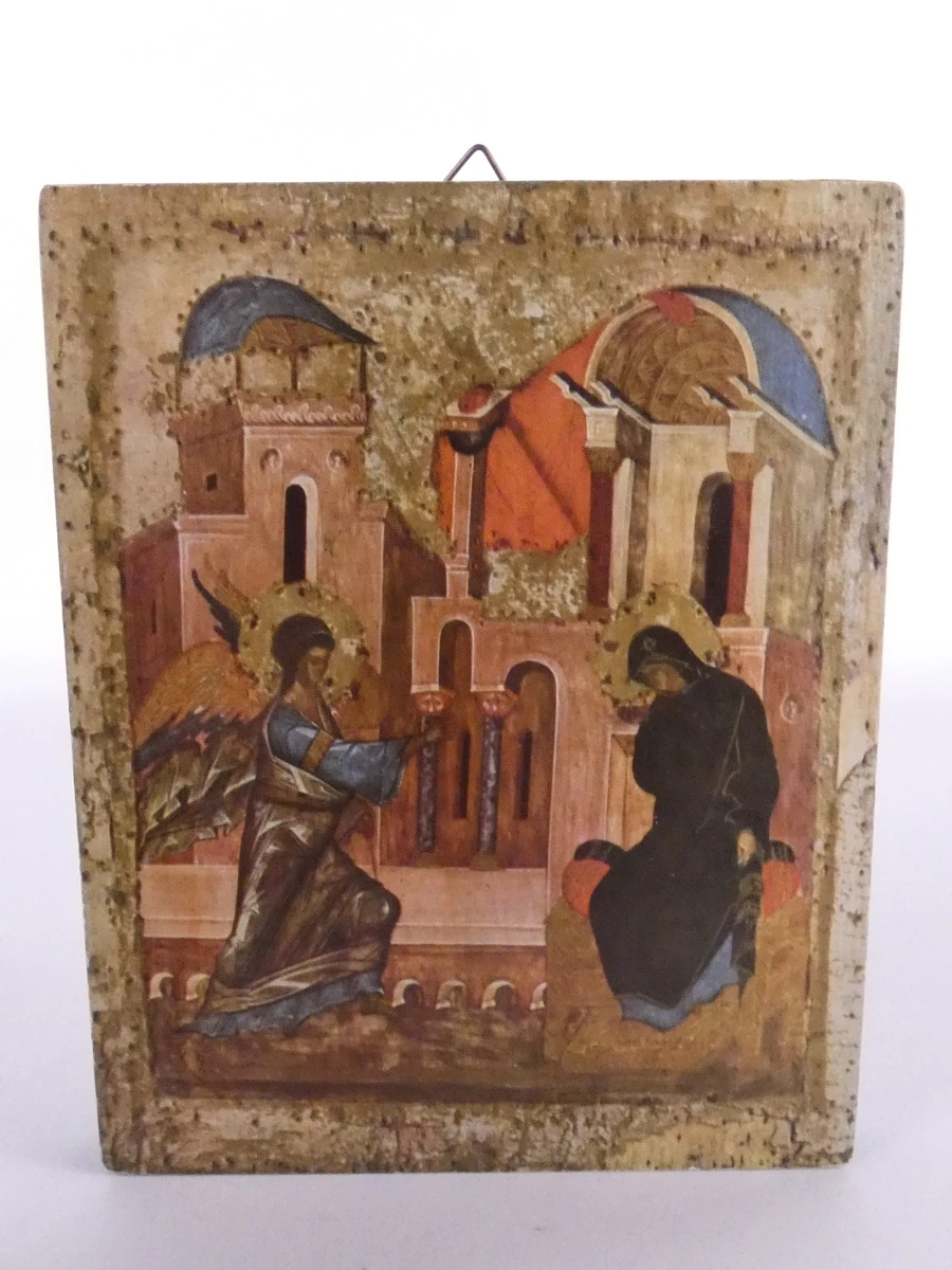 Set van 5 Byzantijnse iconen op hout met certificaat