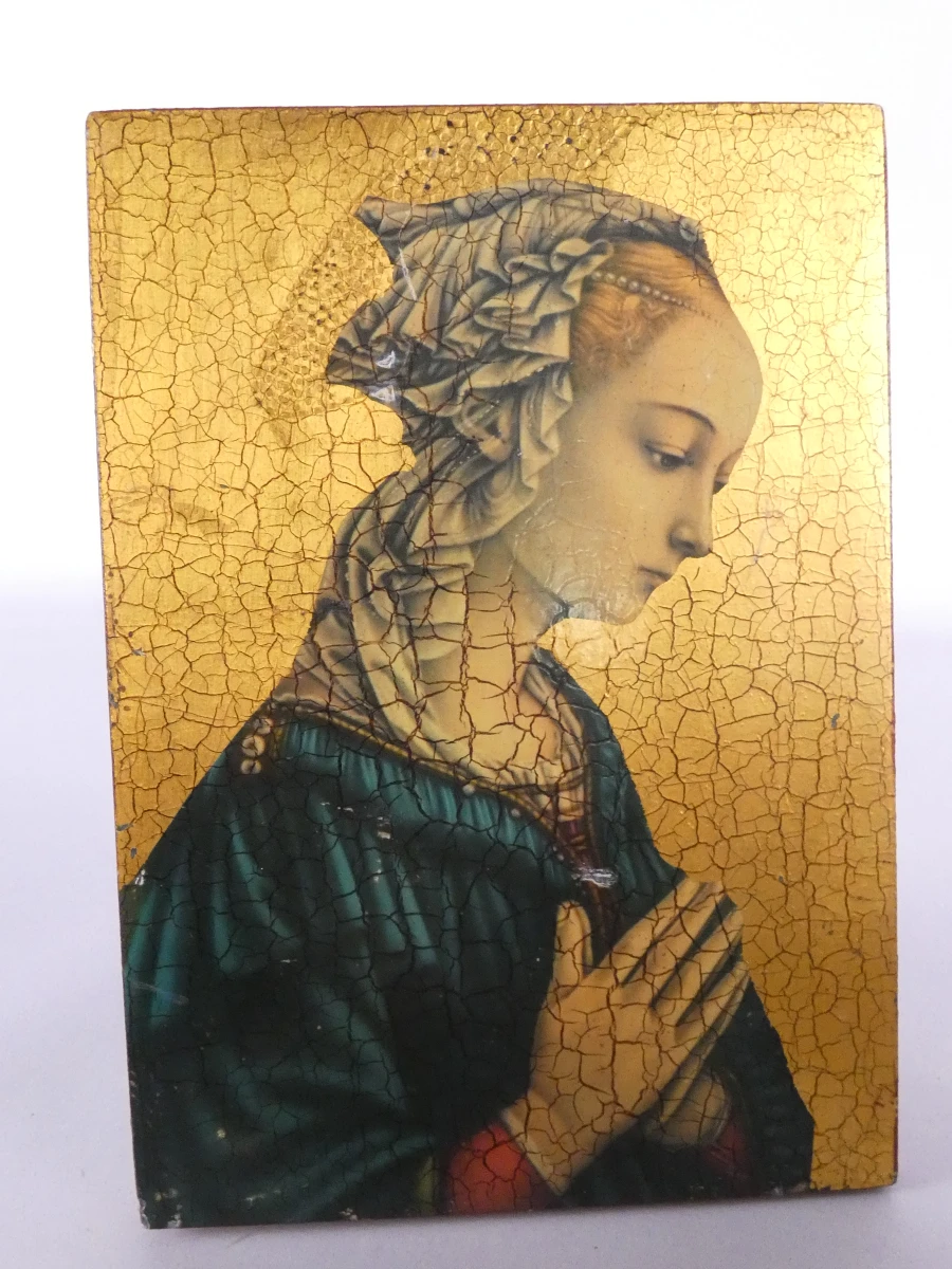 Set van 5 Byzantijnse iconen op hout met certificaat