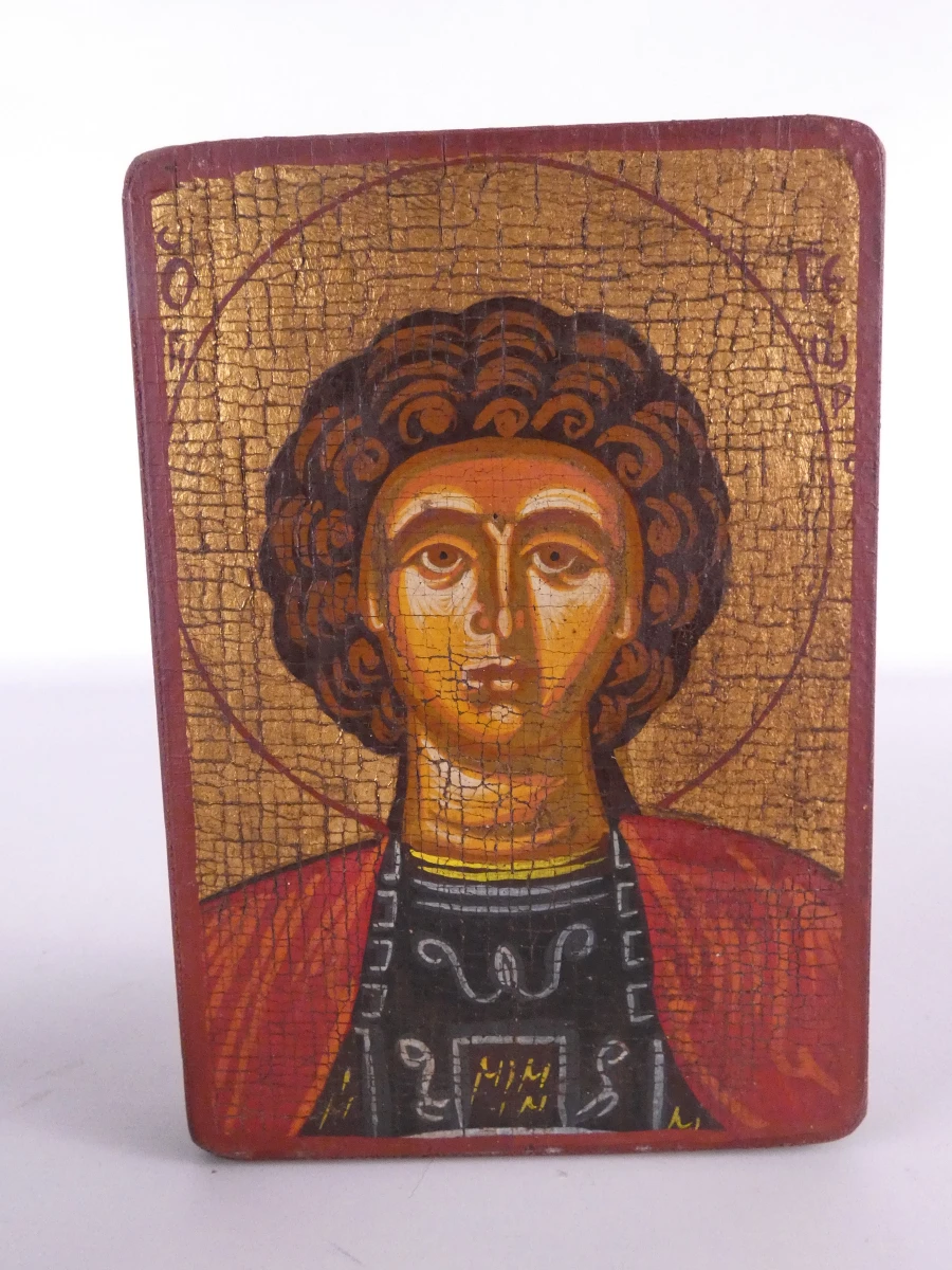 Set van 5 Byzantijnse iconen op hout met certificaat