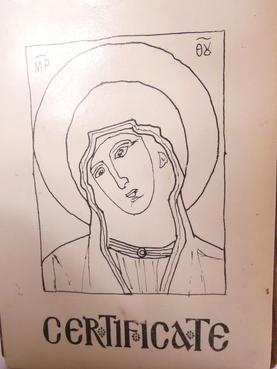 Set van 5 Byzantijnse iconen op hout met certificaat