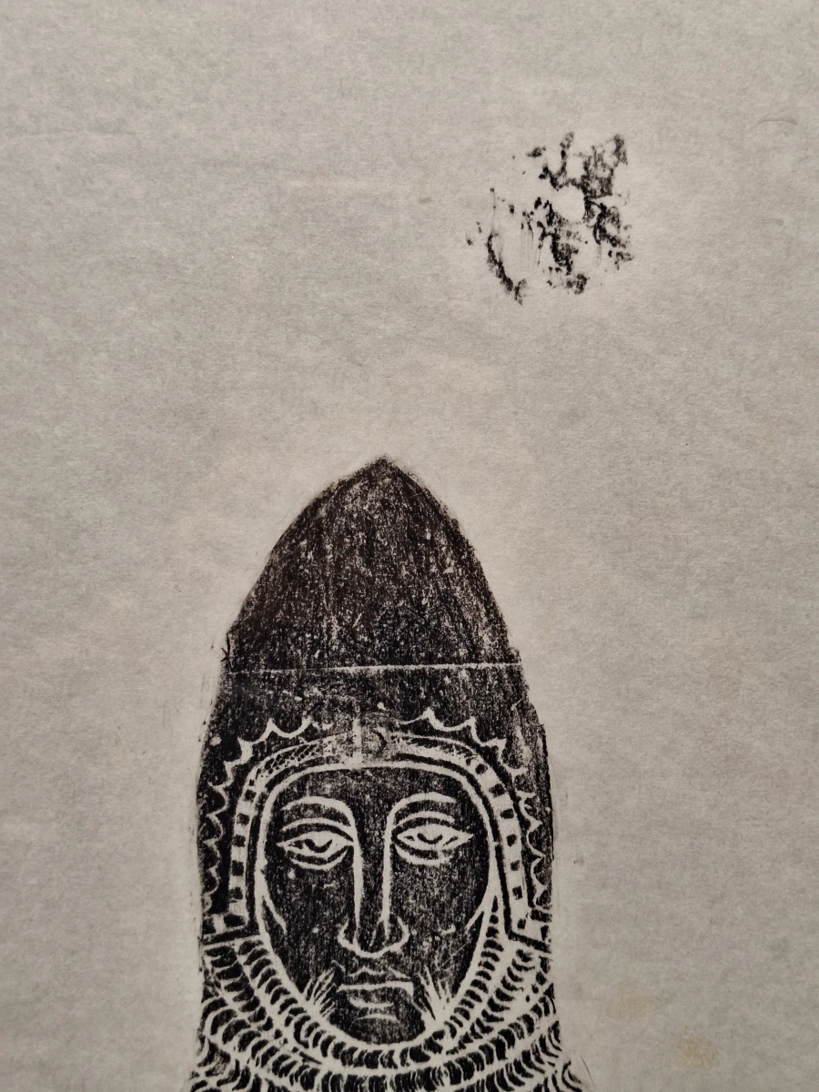 Middeleeuwse brass rubbing - Robert de Freville en Claricia, ca. 1400 - foto 7