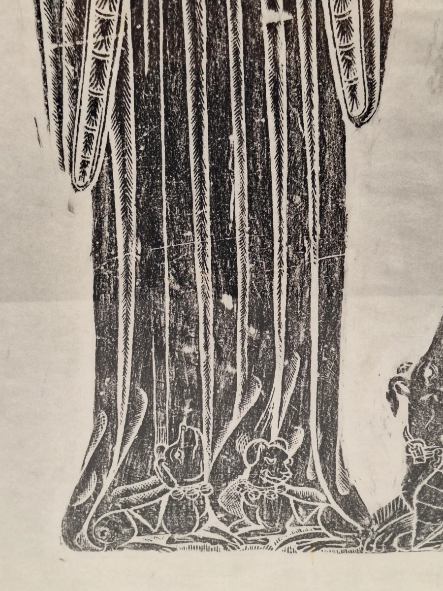 Middeleeuwse brass rubbing - Robert de Freville en Claricia, ca. 1400 - foto 6