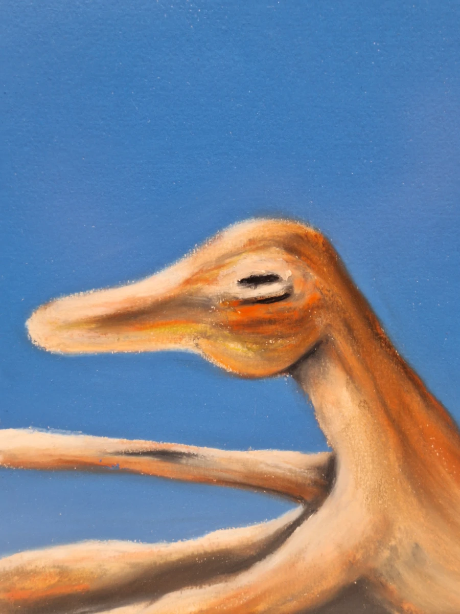 gesigneerde pastel met organisch drijfhout - 1994 - Magda Dillen - foto 4