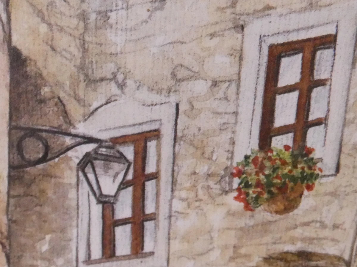 Set van 2 ingelijste prints met Italiaanse straattaferelen