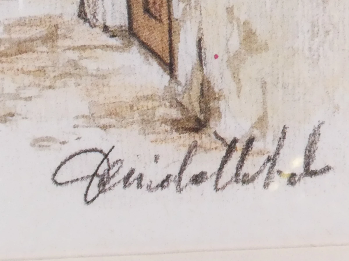 Set van 2 ingelijste prints met Italiaanse straattaferelen