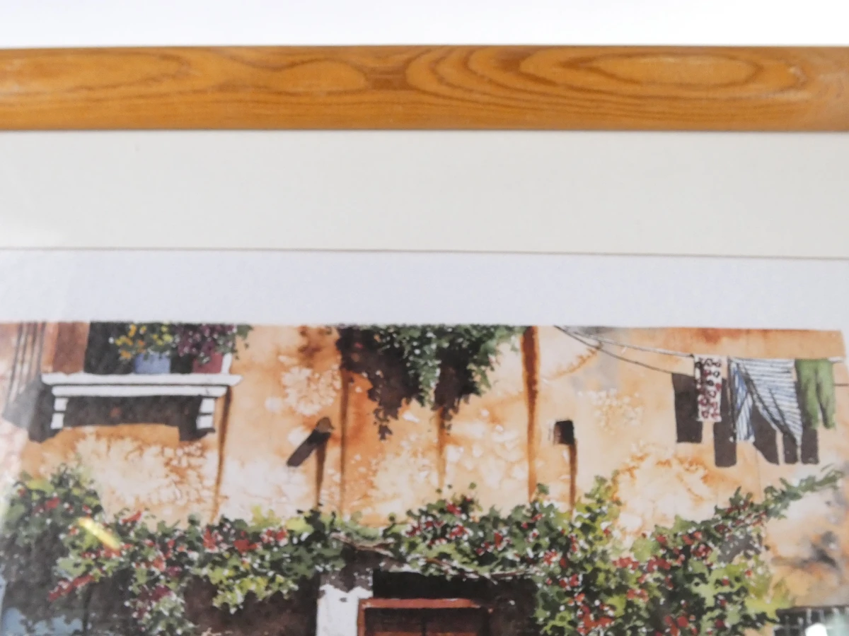 Set van 2 ingelijste prints met Italiaanse straattaferelen
