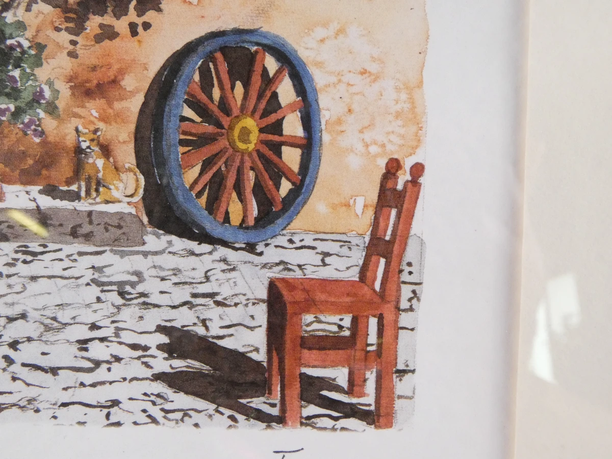 Set van 2 ingelijste prints met Italiaanse straattaferelen